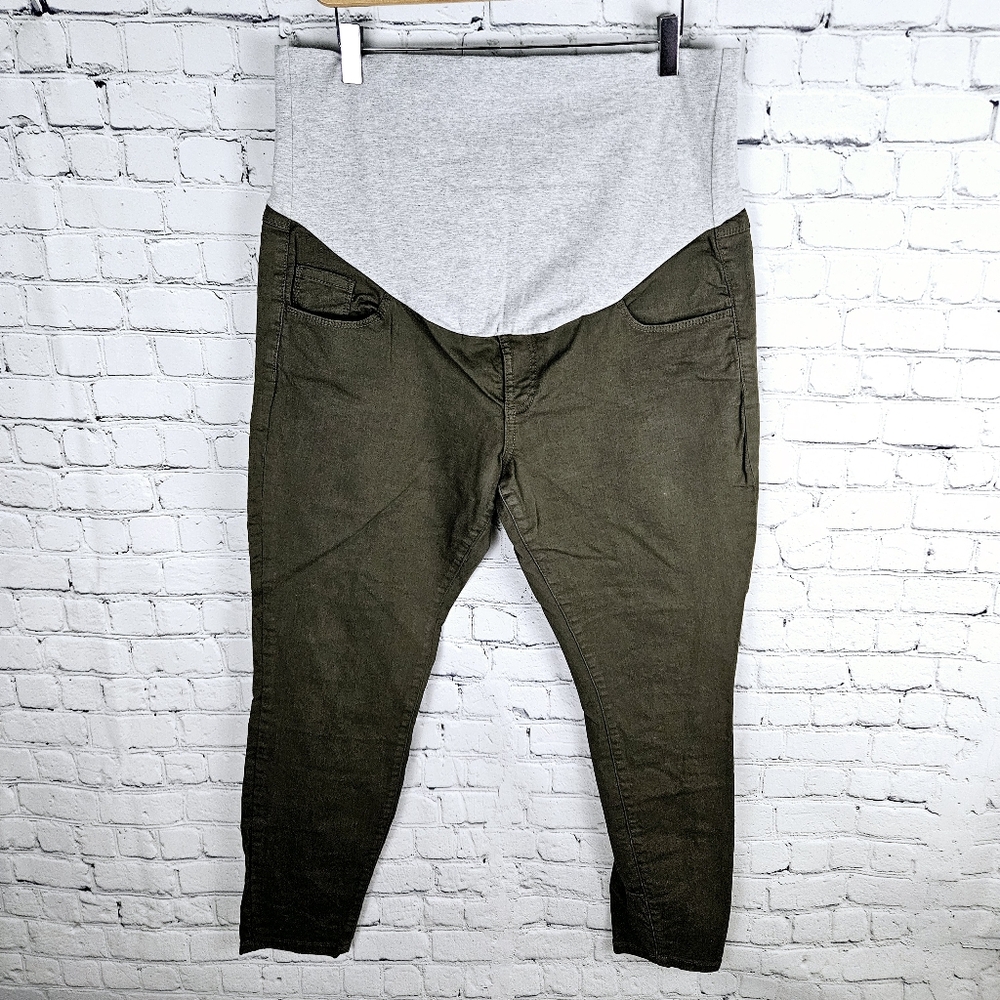 THYME MATERNITY | slim fit stretch cropped ankle pants